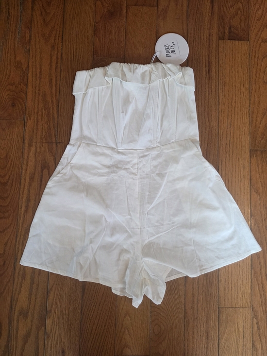 Princess Polly Pants - Princess Polly White Strapless High-Waist Romper